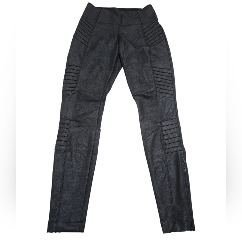 NEW Athleta Womens Delancey Gleam Moto Tight Leggings Faux Leather - Picture 8 of 15